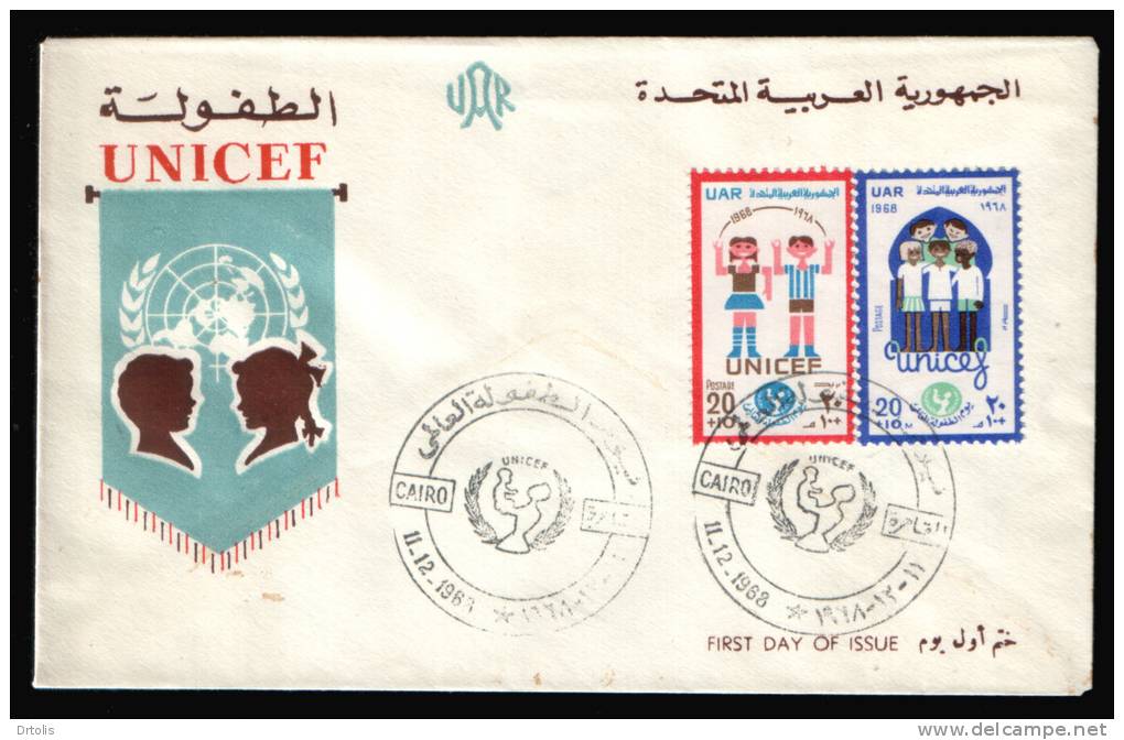 EGYPT / 1968 / UN / UNCEF / WORLD CHILDREN'S DAY / FDC - Cartas & Documentos