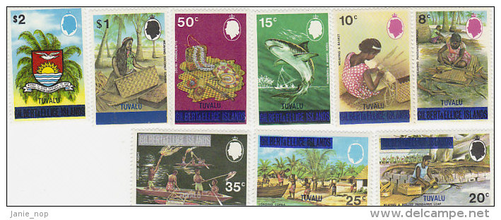 Tuvalu 1976 Definitive Set  MNH - Tuvalu