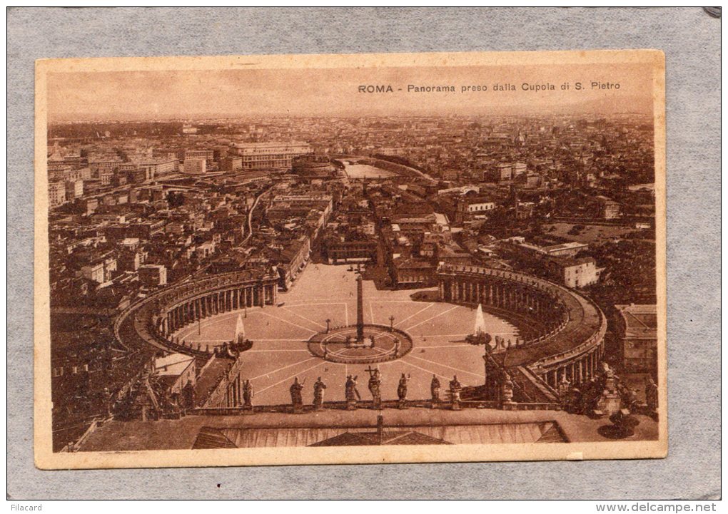 39674    Italia,   Roma -  Panorama  Preso  Dalla  Cupola  Di  S.  Pietro,  NV(scritta) - Mehransichten, Panoramakarten