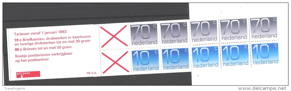 Nederland 1993 Carnet Serie Courante Yvert  C 1380Aa(II) NVPH PB 47A MNH - Carnets Et Roulettes