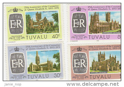 Tuvalu 1978 25th Anniversary Coronation Set  MNH - Tuvalu (fr. Elliceinseln)