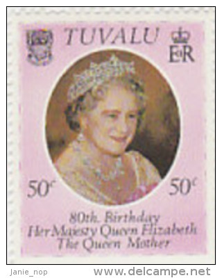 Tuvalu 1980 Queen Mother 80th Birthday MNH - Tuvalu