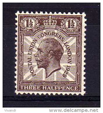 Great Britain - 1929 - 1½d UPU Congress - MNH - Neufs