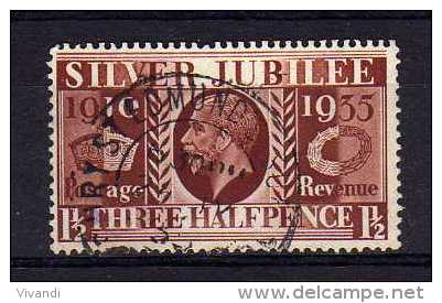 Great Britain - 1935 - 1½d Silver Jubilee (Watermark Inverted) - Used - Oblitérés