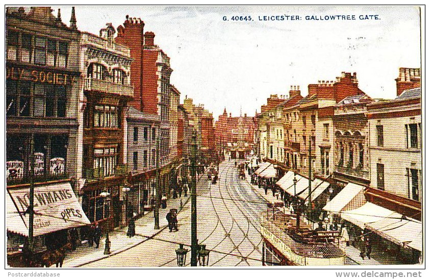 Leicester: Gallowtree Gate - & Tram - Leicester