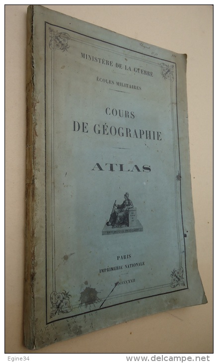 Ministère De La Guerre - Ecoles Militaires - Cours De Géographie - ATLAS - 1922 - Plus Carte Asie Occident - Kaarten & Atlas