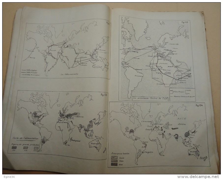 Ministère de la Guerre - Ecoles Militaires - Cours de géographie - ATLAS - 1922 - plus carte Asie Occident