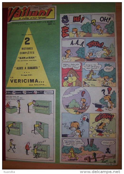 1960  Vaillant Le Journal Le Plus Captivant 807 - Vaillant