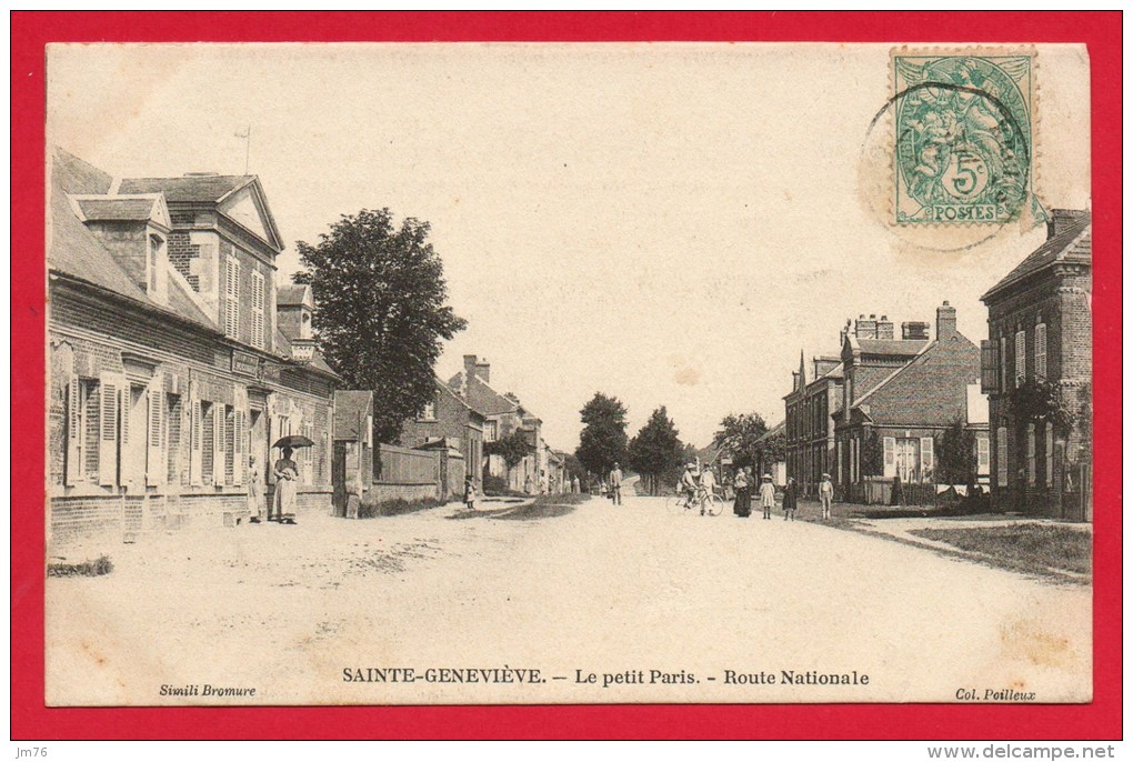 SAINTE GENEVIEVE - Le Petit Paris - Route Nationale. (animation) - Sainte-Geneviève