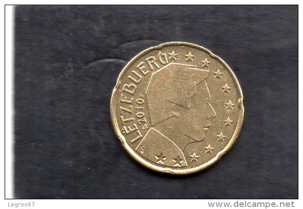 PIECE DE 20 CT D'EURO LUXEMBOURG 2010 - Luxembourg