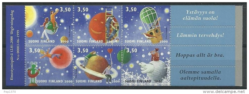 FINLANDIA 2000 - SELLOS DE FELICITACIONES - YVERT Nº 1477-82 CARNET - Neufs