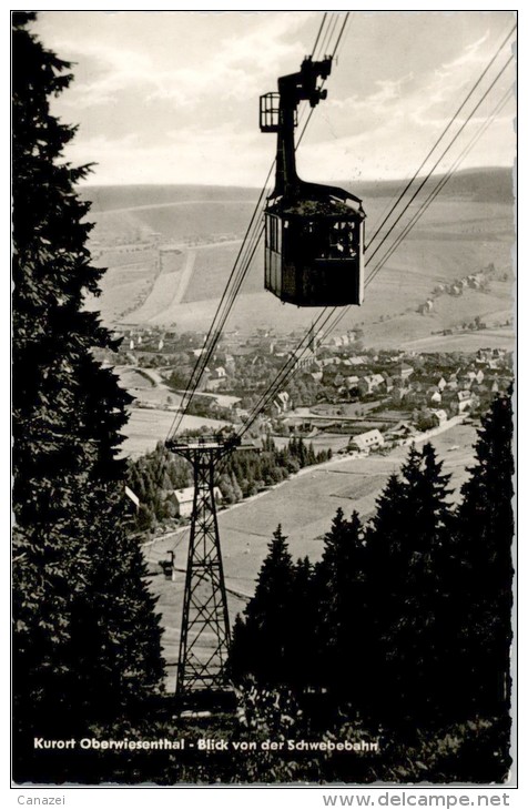 AK Oberwiesenthal, Schwebebahn, Gel, 1963 - Oberwiesenthal