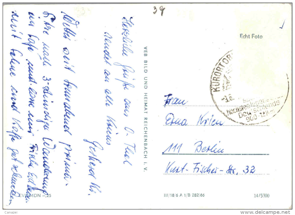 AK Oberwiesenthal, Wetterwarte, Sprungschanzen, Heim IG Wismut Aktivist,gel,1966 - Oberwiesenthal