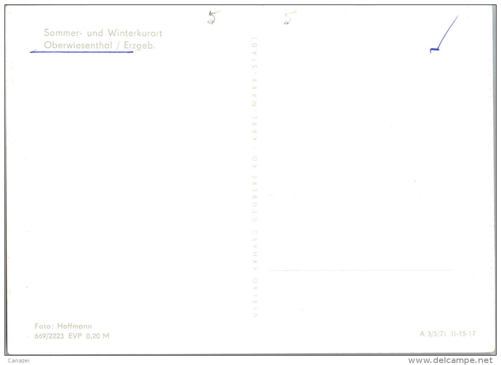 AK Oberwiesenthal, Schwebebahn, Ung, 1971 - Oberwiesenthal