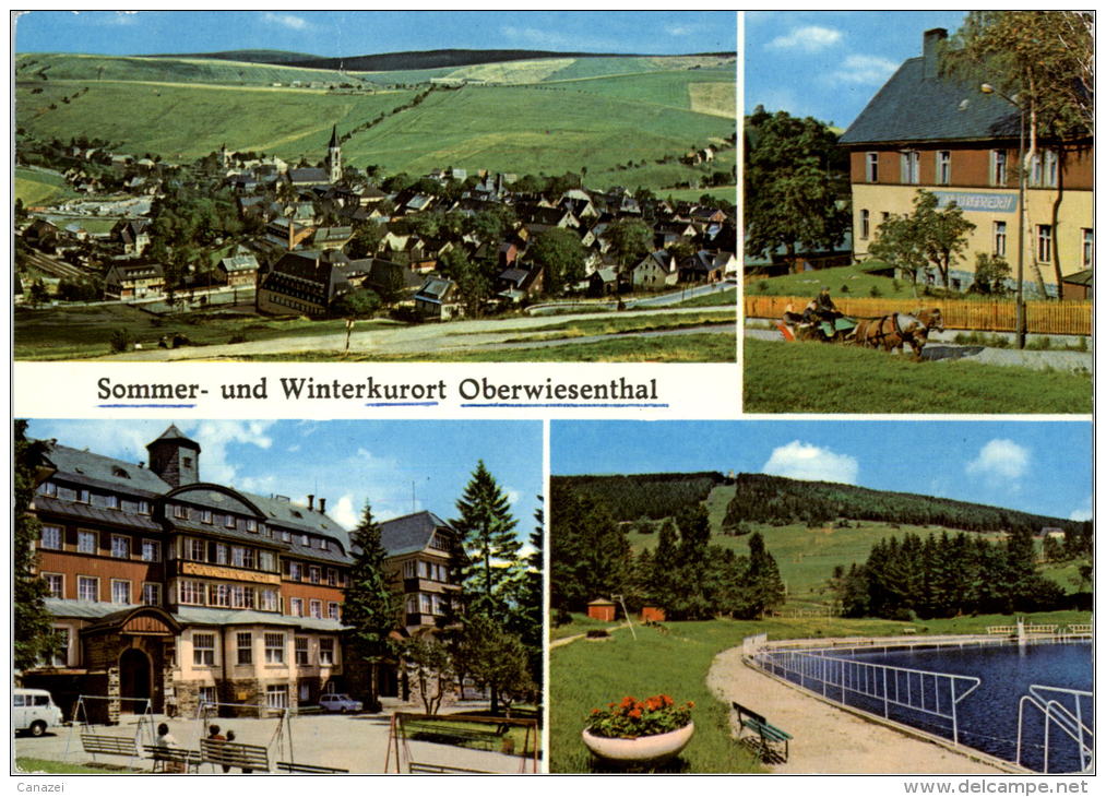 AK Oberwiesenthal, Hotel Bergfrieden, Heim IG Wismut Aktivist, Gel, 1979 - Oberwiesenthal