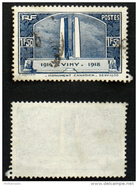 N° 317 MONUMENT DE VIMY Oblit TB Cote 10€ - Gebruikt