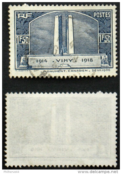 N° 317 MONUMENT DE VIMY Oblit TB Cote 10€ - Gebruikt