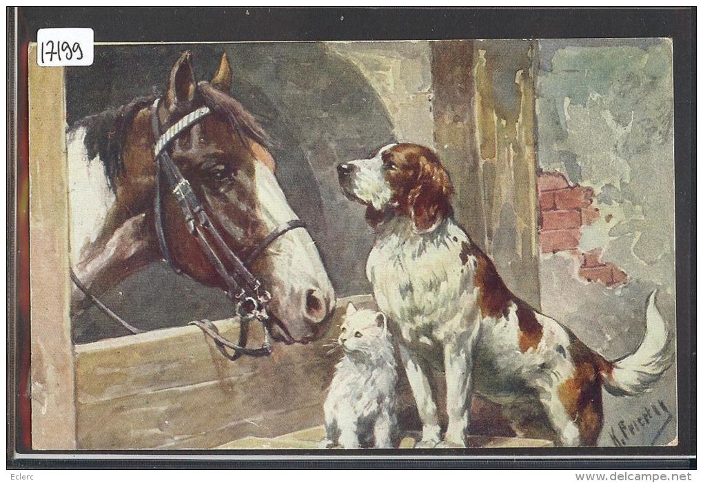 CHIENS ET CHEVAL - PAR KARL FEIERTAG - TB - Feiertag, Karl