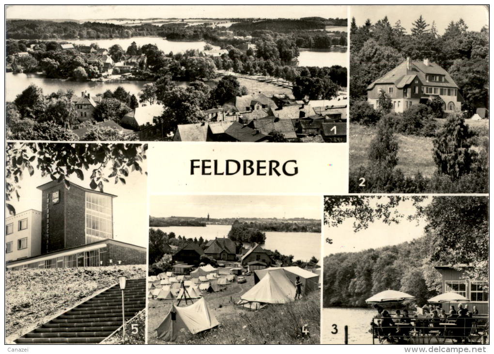 AK Feldberg, Jugendherberge, Campingplatz, Luzin-Halle, Gel, 1975 - Feldberg