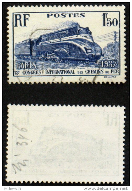 N° 340 13° CONGRES DES CHEMINS DE FER Oblit TB Cote 8,5€ - Gebruikt