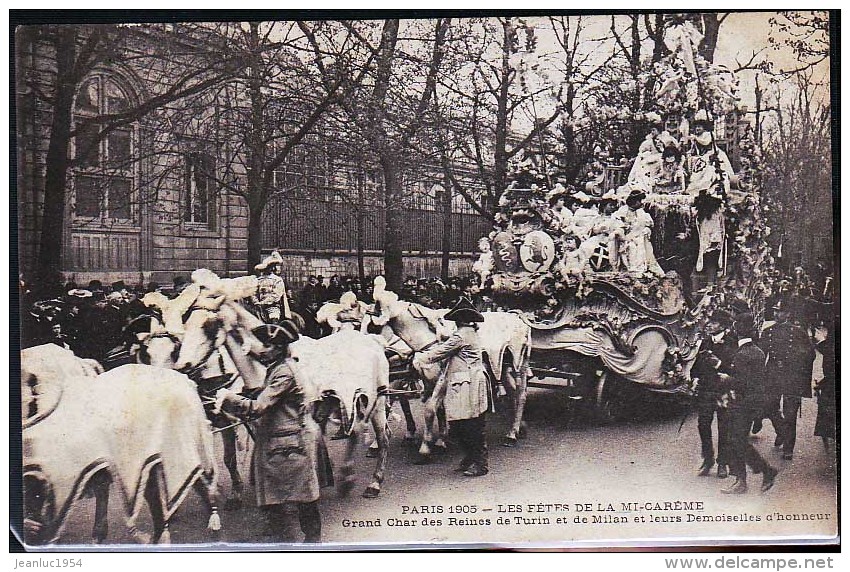 PARIS 1905 FETES DE LA MI CAREME - Manifestazioni