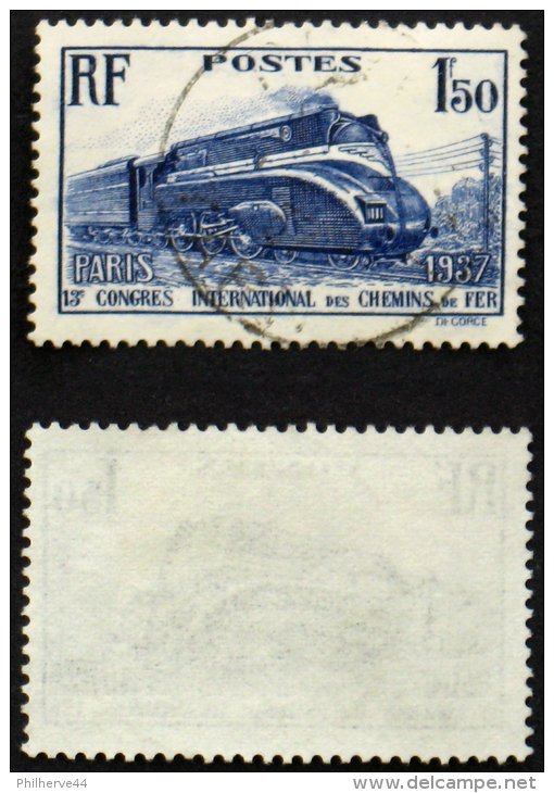 N° 340 13° CONGRES DES CHEMINS DE FER Oblit TB Cote 8,5€ - Usados