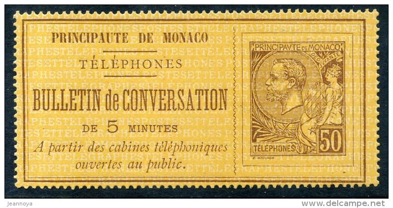 MONACO - TELEPHONE N° 1, D'ORIGINE NEUF SANS GOMME - LUXE - Téléphone