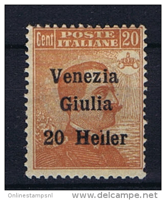 Italy: Venezia Giulia  Sa 31 MH/*,   Error Heiler Instead Of Heller - Vénétie Julienne