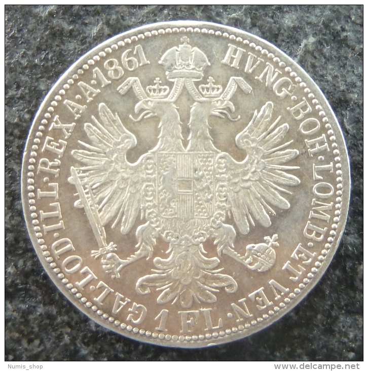 Österreich / Austria - Franz Joseph I - 1 FL (Gulden) - 1861 - A - VZ! - Austria
