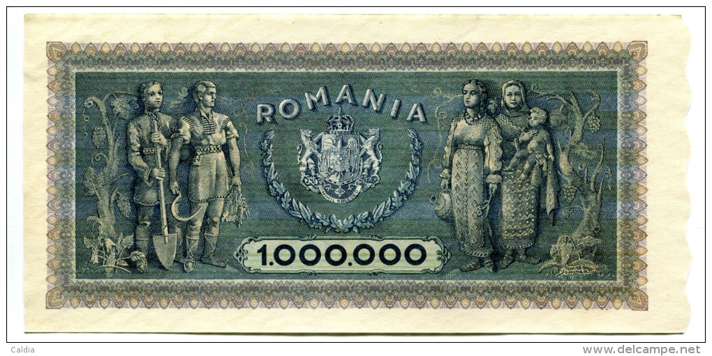 D Roumanie Romania Rumänien 1.000.000 Lei 1947 UNC # 3 - Roumanie