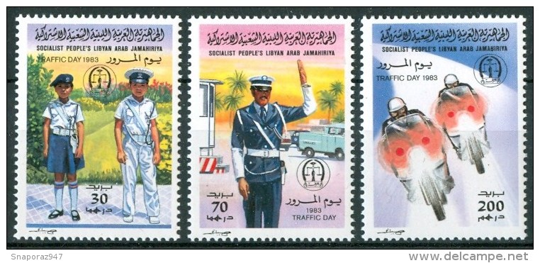 1983 Libia Libye Road Safety Police Full Set MNH** Excellent Quality - Politie En Rijkswacht