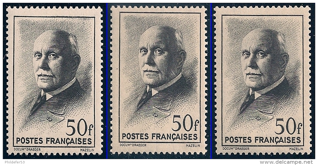 1941-42 Effigies Du Maréchal Pétain Lot 3 Timbres Neufs Y&T N° 525 - 1941-42 Pétain