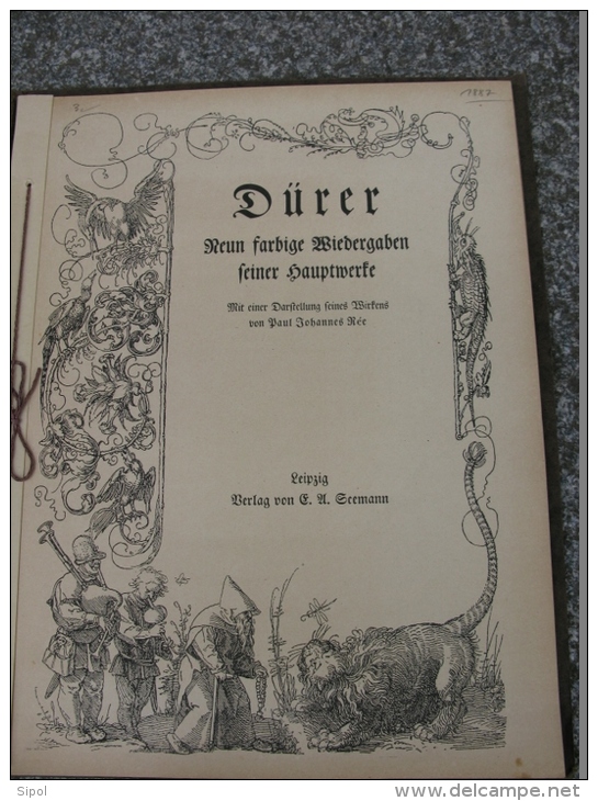 Dürer Neun Farbige Wiedergaben Seiner Hauptwerke -8-Verlag Von Seemann Leipzig Texte Gothique - Malerei & Skulptur