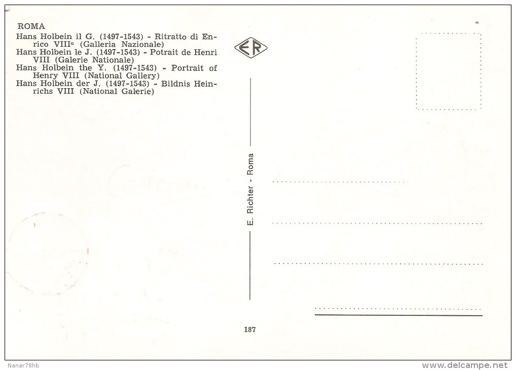 Carte Maximum Henri VIII (roi, Peinture, Tableau) - Barbades (1966-...)