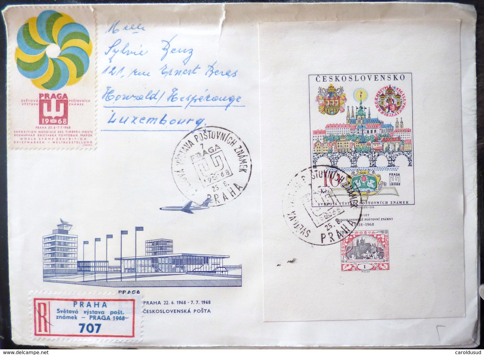 Lot 9x Timbre Oblitere + 3x Enveloppe TCHECOSLOVAQUIE FDC 40 SNP Slovenske Narodne Povstanie 14-07-1984 Banska Bystrica - FDC