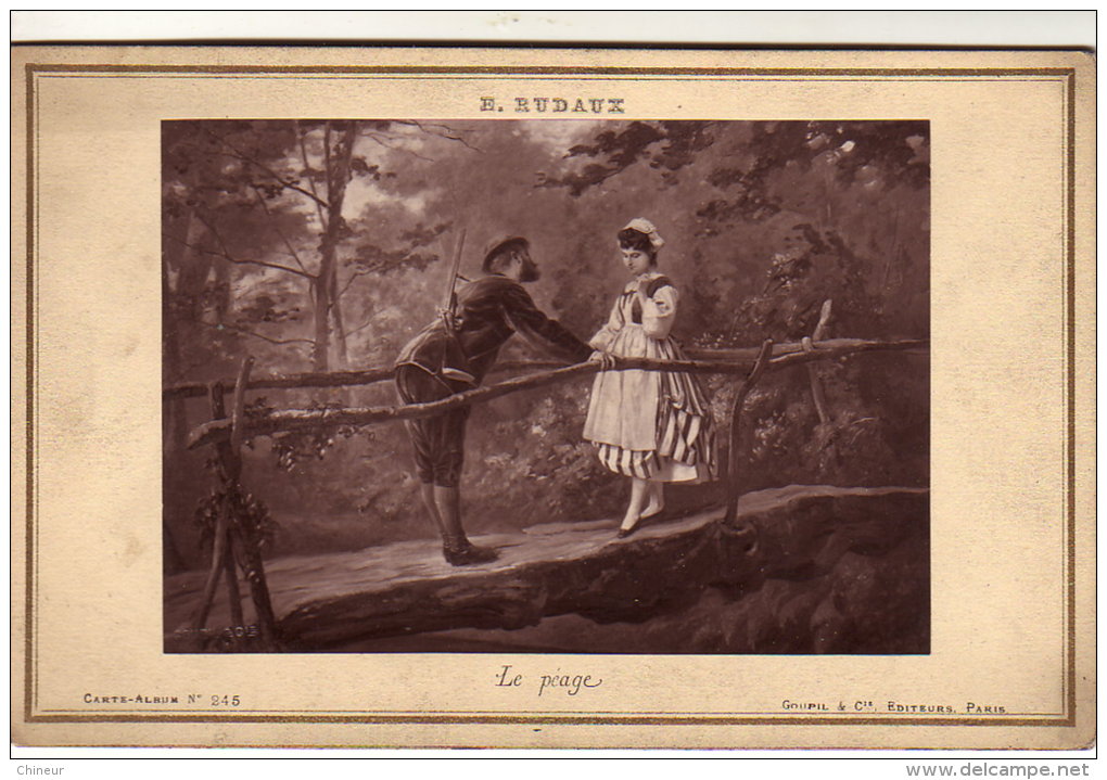 PHOTO R.RUDAUX LE PEAGE  COLLEE SUR SON CARTON D'ORIGINE 1879 - Sonstige & Ohne Zuordnung