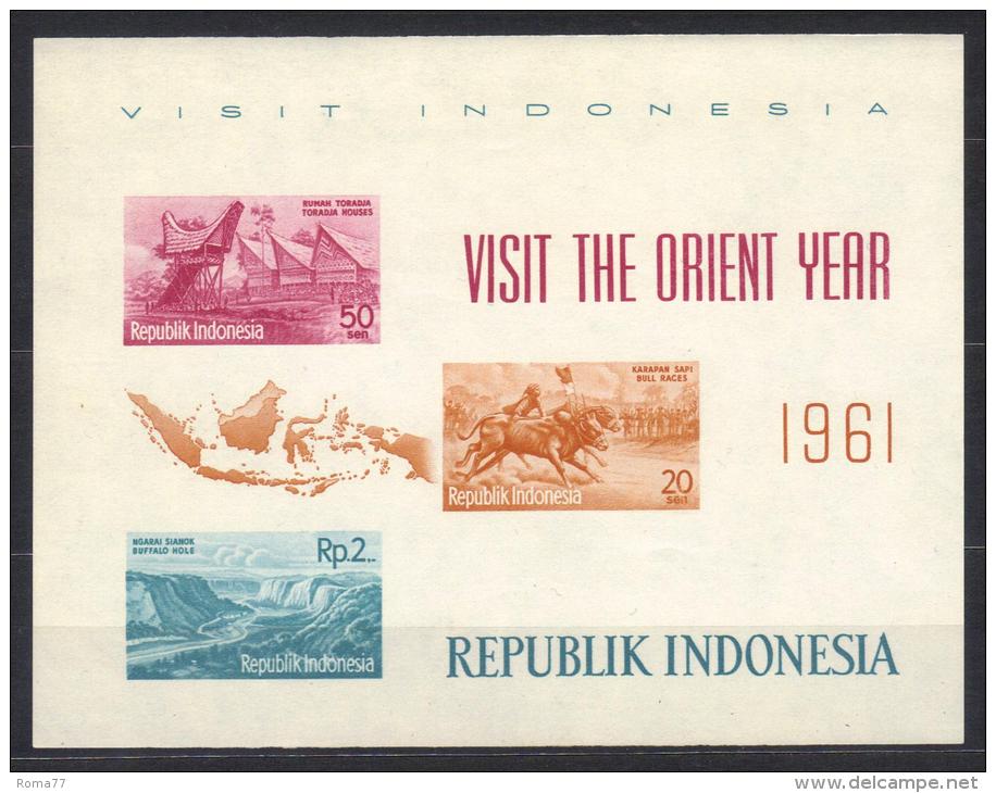 D207 - INDONESIA 1961 ,  Foglietto "visit Orient Year" - Indonesia