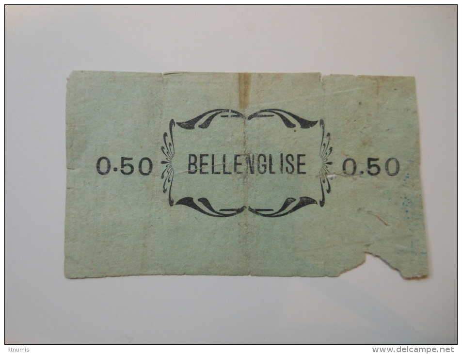 Aisne 02 Bellenglise , 1ère Guerre Mondiale 50 Centimes 8-4-1915 - Bons & Nécessité