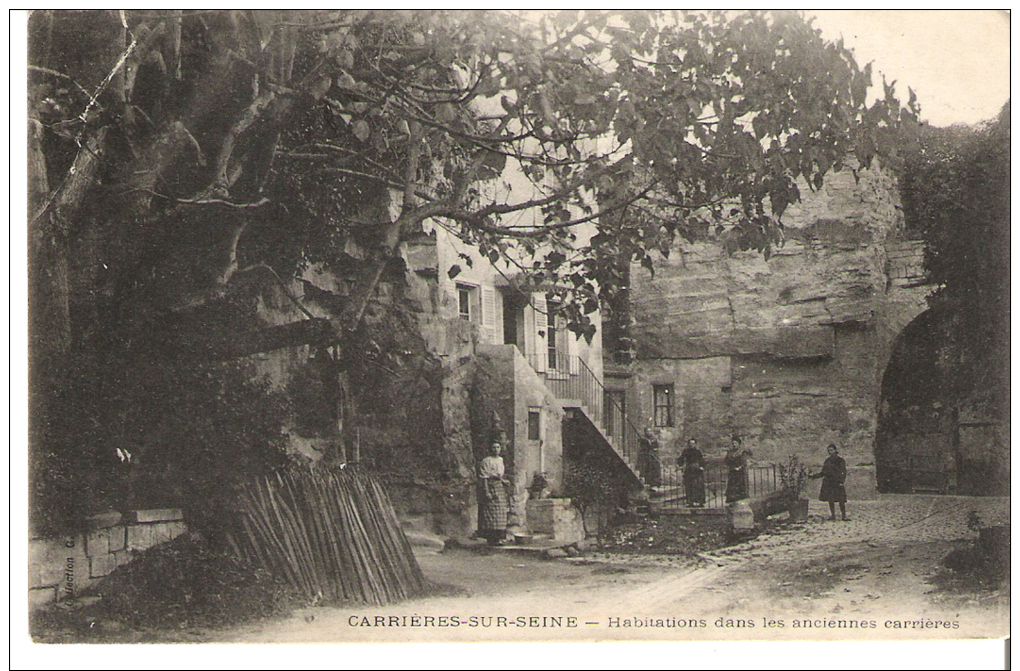 CPA 78 CARRIERES SUR SEINE , Habitations Dans Les Anciennes Carrières - Carrières-sur-Seine