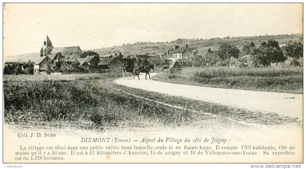 CPA Dixmont - Aspect Du Village Du Côté De Joigny - Dixmont