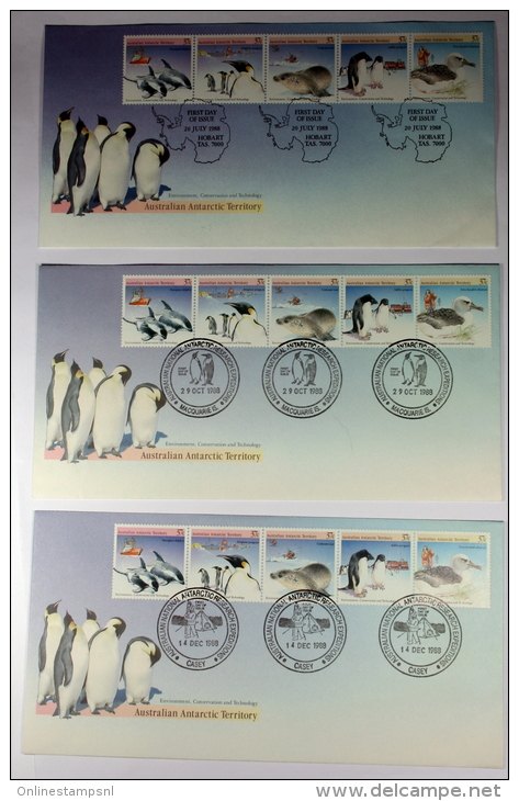 Australia, AAT, 1988 FDC  , Set Of 5 Michel 79-83 - FDC