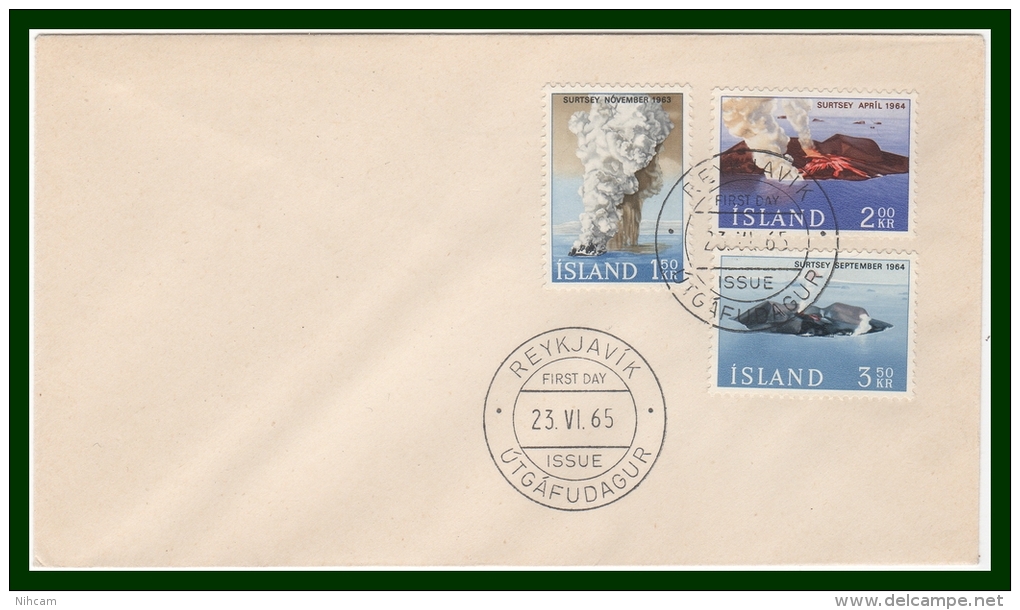 VOLCAN ISLANDE FDC 1965 - Volcanes