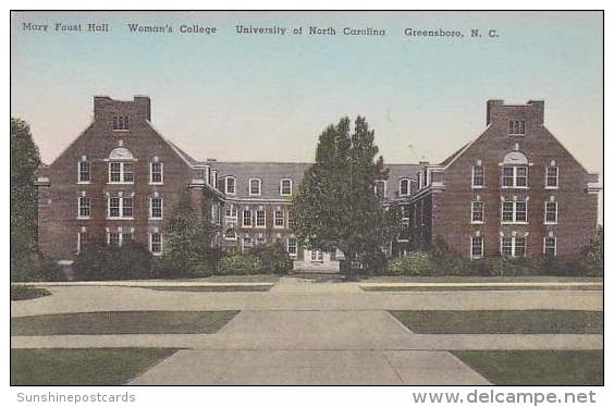 North Carolina Greensboro Mary Foust Hall Womans College University Of North Carolina Albertype - Greensboro