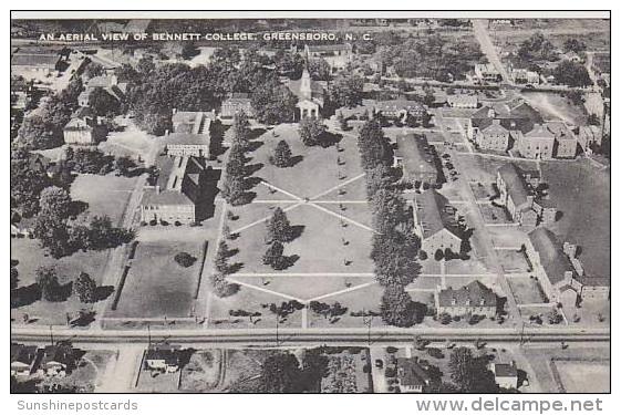 North Carolina Greensboro An Aerial View Of Bennett College Artvue - Greensboro