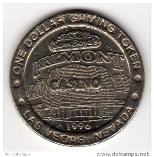 Slot Machine Gaming Token : Sam Boyd's Fremont Casino Las Vegas $1 1996 - Casino