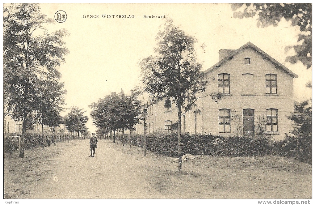 GENCK WINTERSLAG : Boulevard - RARE CPA - Edit. Maison Alex Geurden - Cachet De La Poste 1924 - Genk