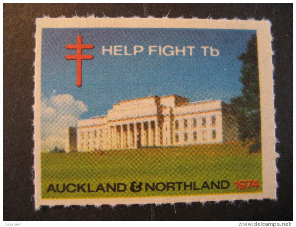 Auckland Northland TB Tuberculose Tuberculosis Health Sante Poster Stamp Label Vignette Vi&ntilde;eta T.B. New Zealand N - Other & Unclassified