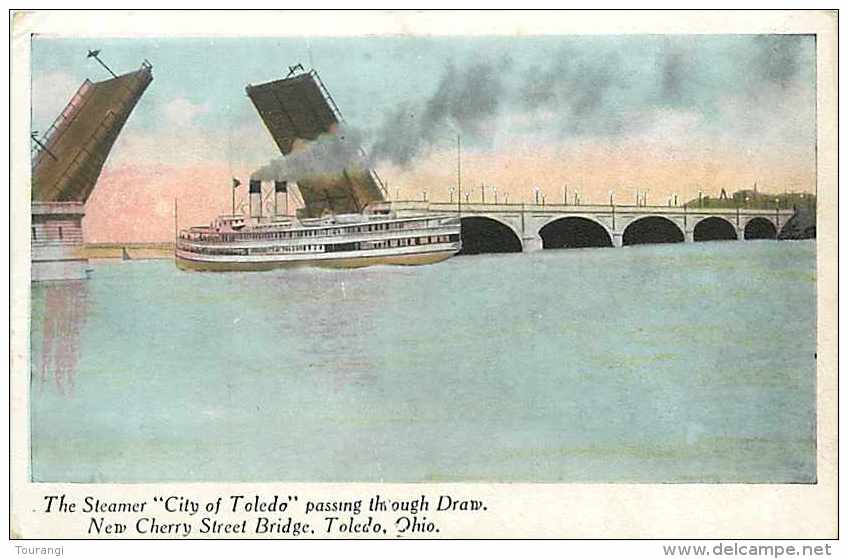 Mai13 789 : Toledo  -  Steamer "City Of Toledo"  -  Draw  -  New Cherry Street Bridge - Toledo