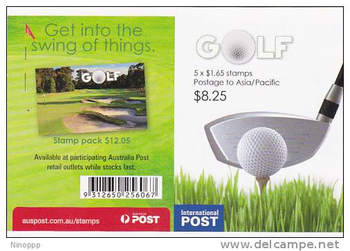 Australia-2011 Golf Sheetlet $ 1.65x5, MNH - Hojas, Bloques & Múltiples