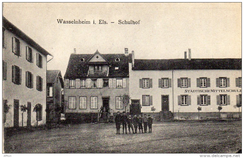 Wasselnheim I E Schulhof 1910 Postcard - Wasselonne